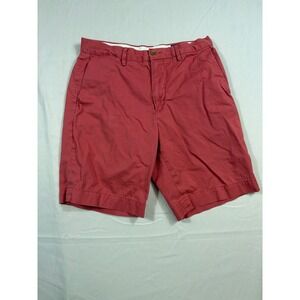 Polo Ralph Lauren Mens Chino Shorts Salmon Red Cotton Size 29 Flat Front Casual